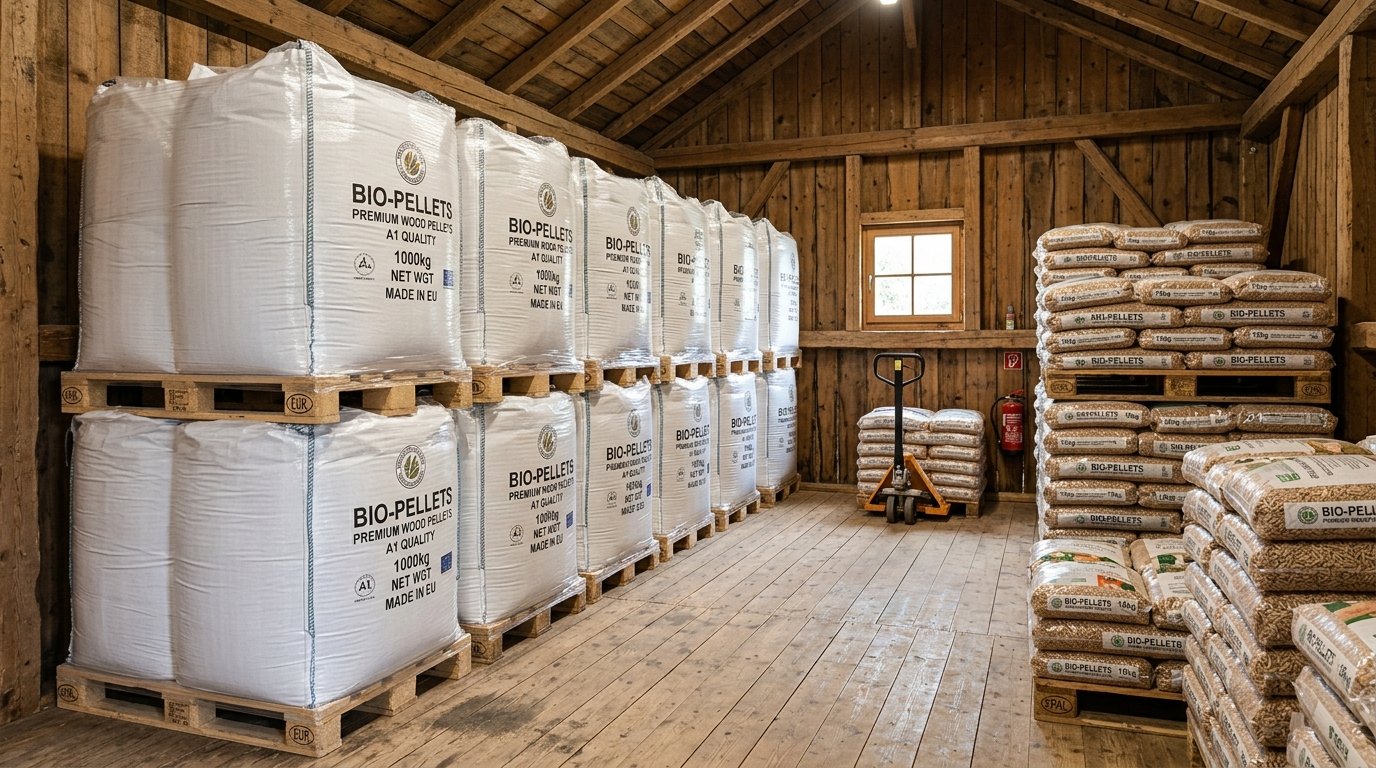 Wood pellets storage